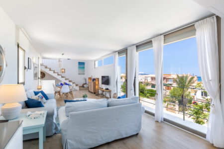 Bright Open Plan Living Room In 3 Bedroom Townhouse In Son Serra De Marina