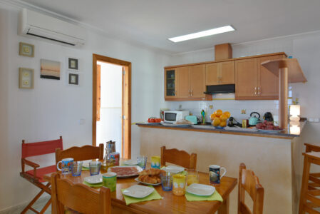 Dining Area In Beachfront Apartment In Son Serra De Marina