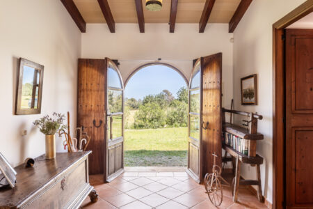 Entrance Door In Tranquil Country Finca With Garden Pool And Workspace