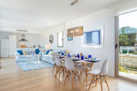 Fully Equipped Dining Area In Sunny 3 Bedroom Townhouse In Son Serra De Marina