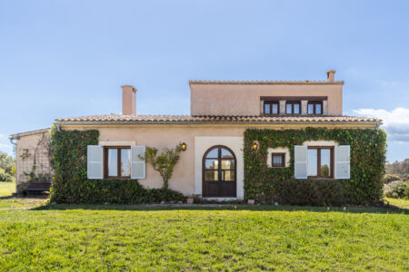 House Facade In Tranquil Country Finca With Garden Pool And Workspace