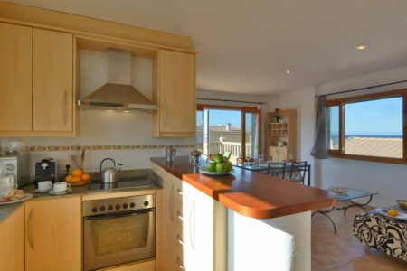 Kitchen In Sunny Apartment With Sea Views And A Terrace