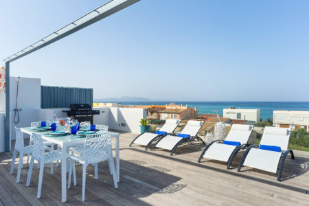 Outdoor Dining Area Terrace Modern 3 Bedroom House Son Serra De Marina