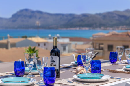 Outdoor Dining Area Terrace Modern 3 Bedroom House Son Serra De Marina