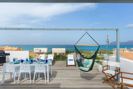 Outdoor Dining Area Terrace Modern 3 Bedroom House Son Serra De Marina