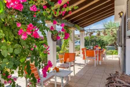 Patio In Detached House Near The Beach In Son Serra De Marina