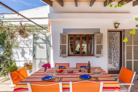 Patio In Detached House Near The Beach In Son Serra De Marina