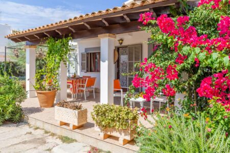 Patio In Detached House Near The Beach In Son Serra De Marina