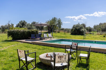Swimming Pool Area In Tranquil Country Finca With Garden Pool And Workspace