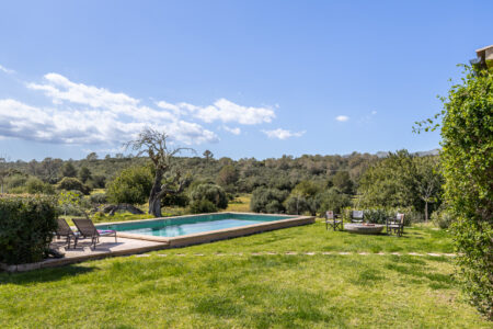 Swimming Pool Area In Tranquil Country Finca With Garden Pool And Workspace