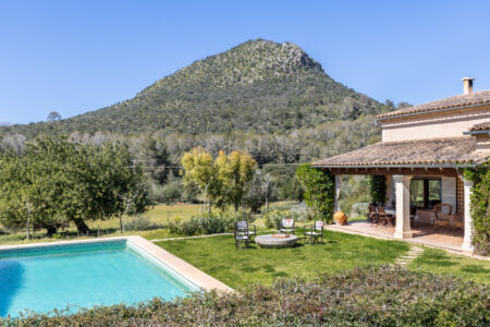 Swimming Pool Area In Tranquil Country Finca With Garden Pool And Workspace