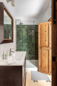 Bathrooms In Renovated Three Bedroom Apartment Near Ramblas