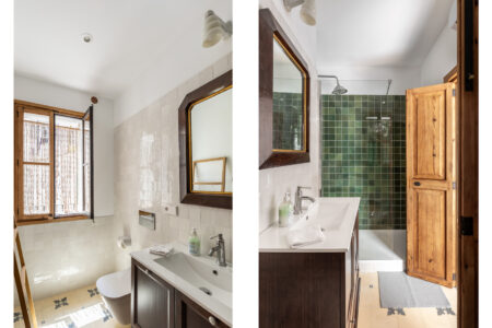 Bathrooms In Renovated Three Bedroom Apartment Near Ramblas