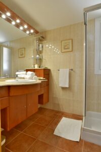 Bathrooms In Three Bedroom Apartment With A Terrace In Palmanova