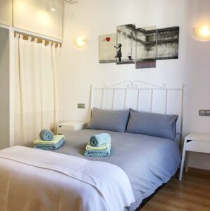 Bedroom At Spacious One Bedroom Apartment Near Plaza Mayor