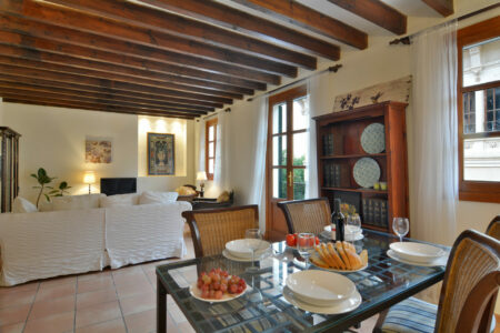 Dining Area At Sunny Two Bedroom Apartment With A Terrace In Palma Old Town