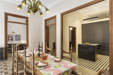 Dining Area In Two Bedroom Apartment With Patio In Palma Old Town