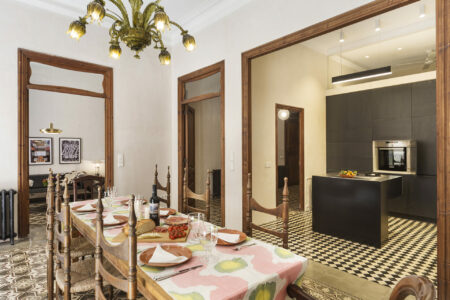 Dining Area In Two Bedroom Apartment With Patio In Palma Old Town