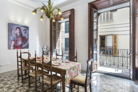 Dining Area In Two Bedroom Apartment With Patio In Palma Old Town