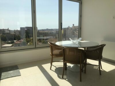 Dining Table At Penthouse In Palma With Terraces And Panoramic City Views