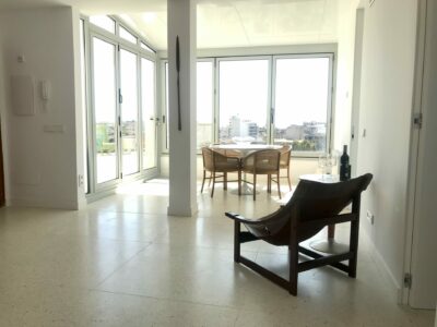 Dining Table At Penthouse In Palma With Terraces And Panoramic City Views
