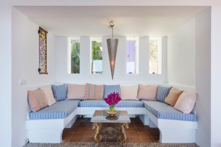 Frontline Villa In Capdepera Living Room