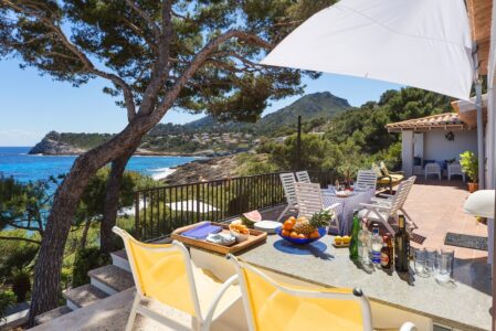 Frontline Villa In Capdepera Outdoor Dinning Area