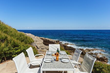 Frontline Villa In Capdepera Outdoor Dinning Area