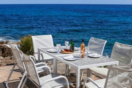 Frontline Villa In Capdepera Outdoor Dinning Area