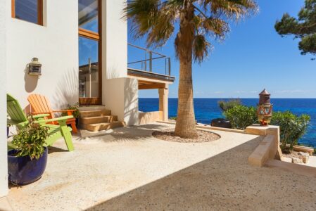 Frontline Villa In Capdepera Patio