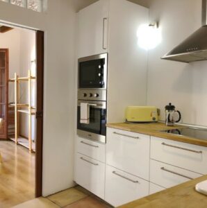 Kitchen At Spacious One Bedroom Apartment Near Plaza Mayor