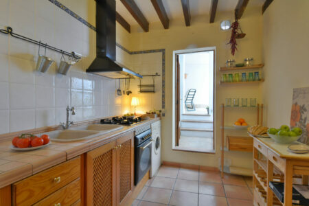 Kitchen At Sunny Two Bedroom Apartment With A Terrace In Palma Old Town
