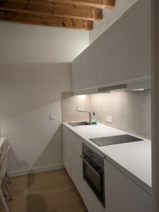 Kitchen In One Bedroom Apartment In La Lonja With Community Terrace