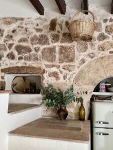 Kitchen In Village House In Muro With Pool
