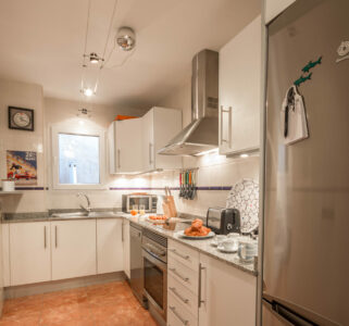 Kitchen With Food In Elegant Penthouse With Terrace And Lift In Palma Old Town