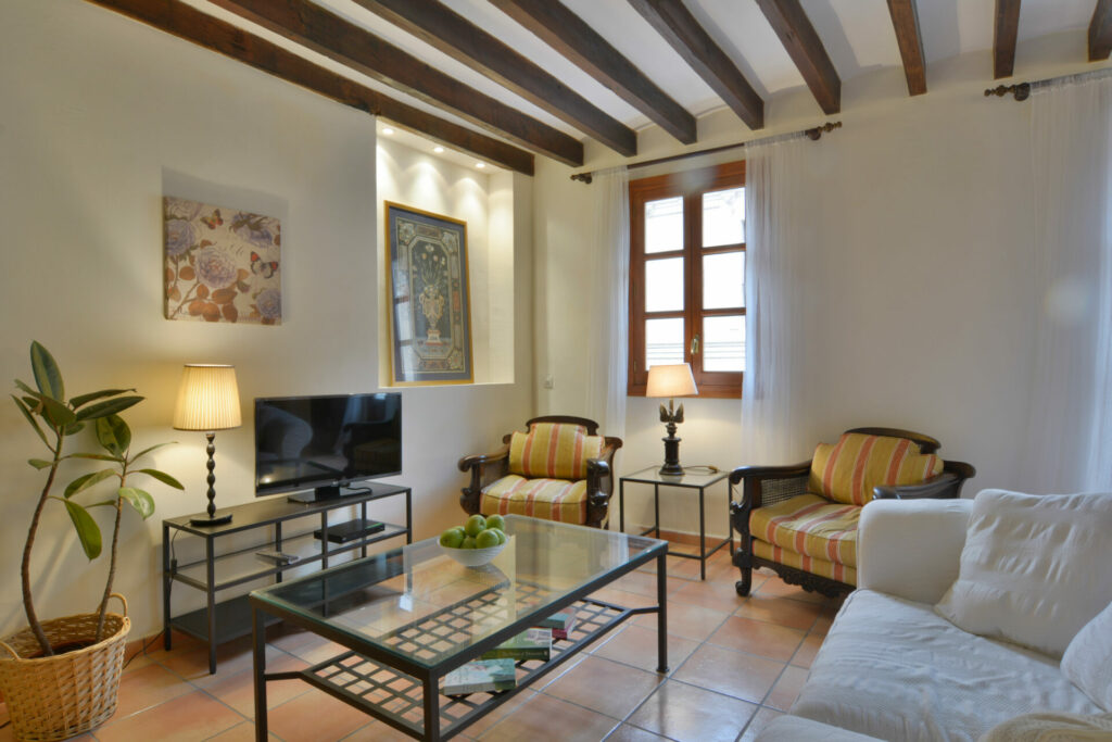 Living Area At Sunny Two Bedroom Apartment With A Terrace In Palma Old Town
