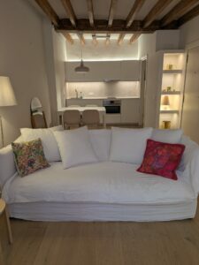 Living Area In One Bedroom Apartment In La Lonja With Community Terrace
