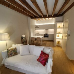 Living Area In One Bedroom Apartment In La Lonja With Community Terrace