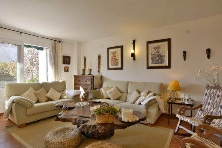 Living Area In Three Bedroom Apartment With A Terrace In Palmanova