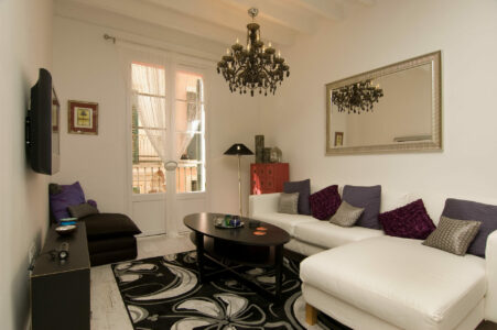 Living Area In Three Bedroom Loft Apartment In Palma Old Town