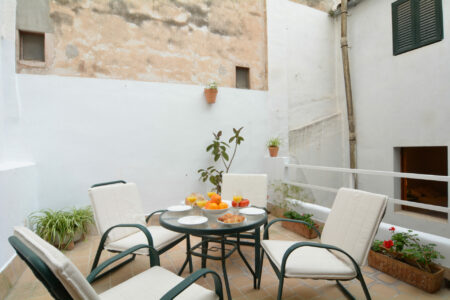 Patio At Sunny Two Bedroom Apartment With A Terrace In Palma Old Town