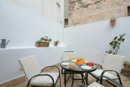 Patio At Sunny Two Bedroom Apartment With A Terrace In Palma Old Town
