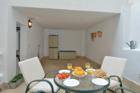 Patio At Sunny Two Bedroom Apartment With A Terrace In Palma Old Town