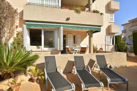 Sun Loungers In Three Bedroom Apartment With A Terrace In Palmanova