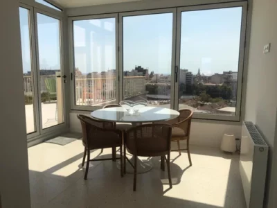 Living Room At Penthouse In Palma With Terraces And Panoramic City Views