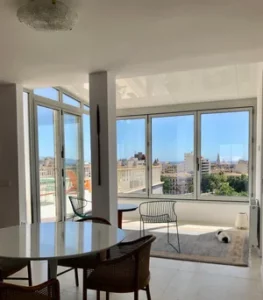 Living Room At Penthouse In Palma With Terraces And Panoramic City Views